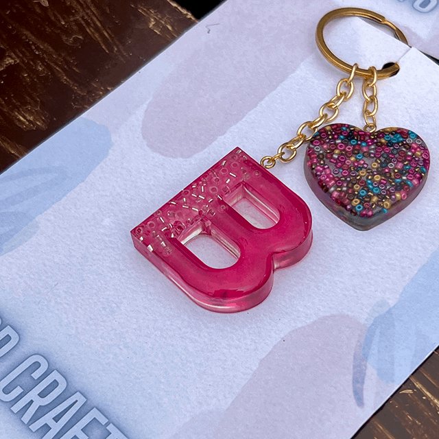 B Keychain - BR CRAFTS