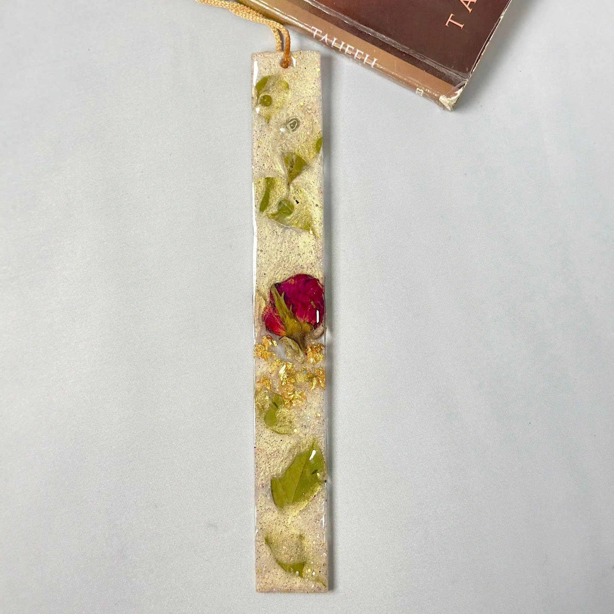 Resin Bookmark with Embedded Leaves