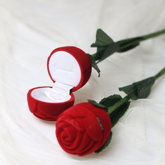 Elegant Rose Flower Ring Packaging