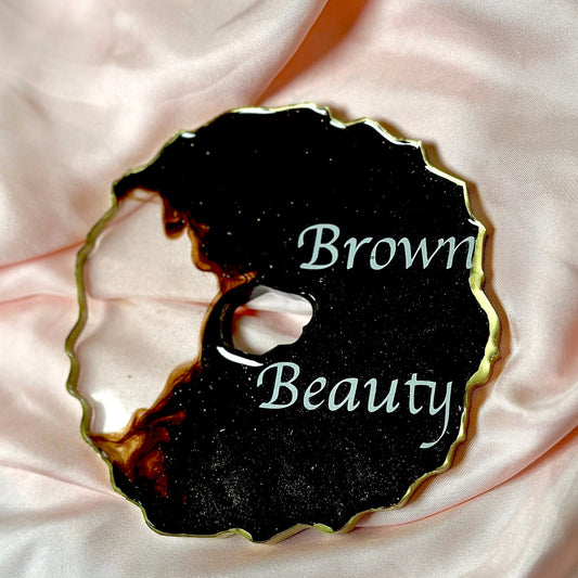 Brown Beauty Resin Coaster (5 inch)