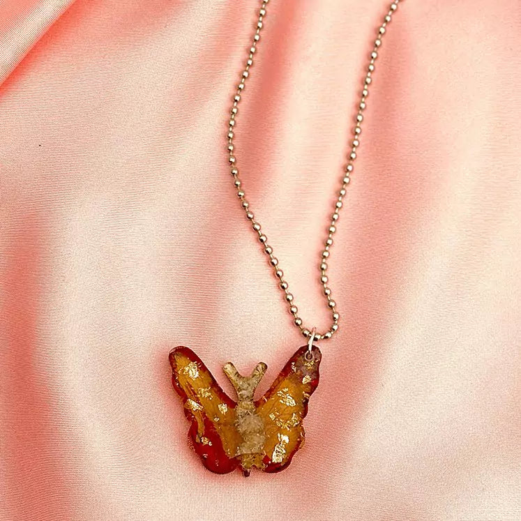 Butterfly Resin Necklace