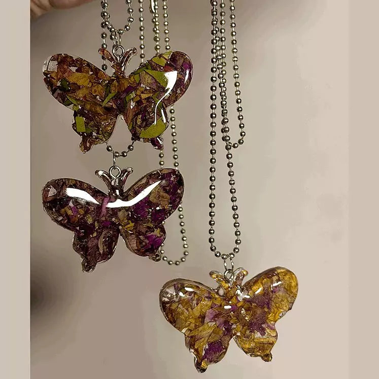 Butterfly Resin Necklace