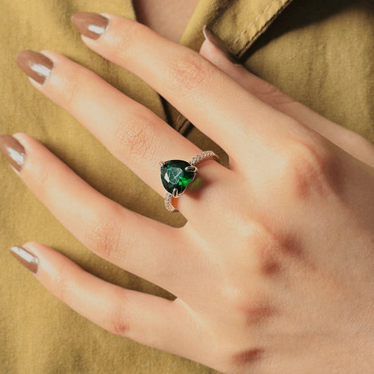 Emerald Sterling 925 Silver Ring