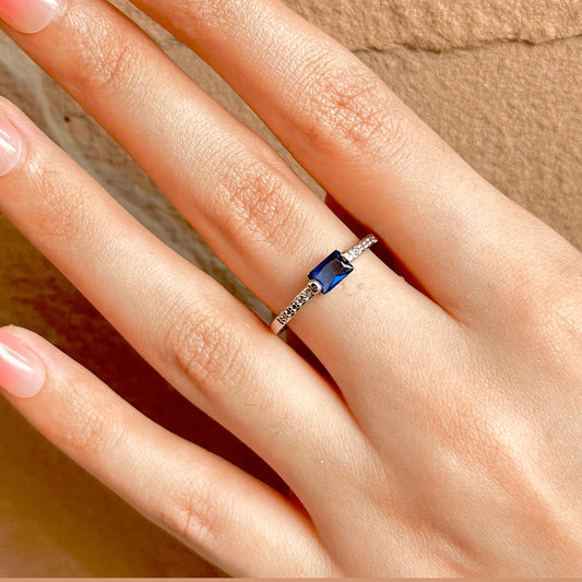 Midnight Blue Allure - 925 Silver Ring