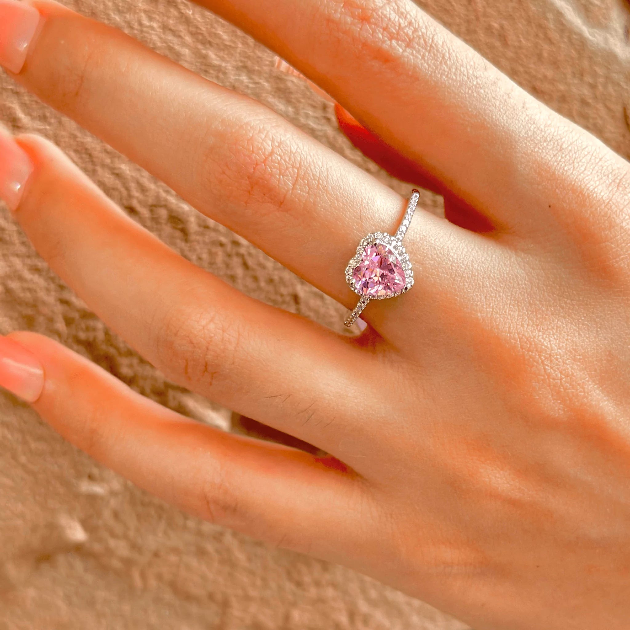 Pink Twilight Charm Ring