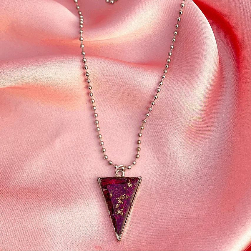 Triangle Shape Resin Necklace